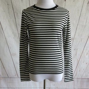 Topshop Black White Stripe Long Sleeve Sweater Top - Size 2 US/ 6 UK/ 34 EUR